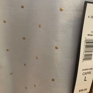 White Capri with metal gold accents